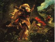 Eugene Delacroix Tiger Hung oil on canvas
